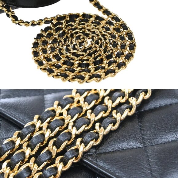 CHANEL CC Mini Matelasse Chain Shoulder Bag Leather Black GHW - Picture 6 of 16